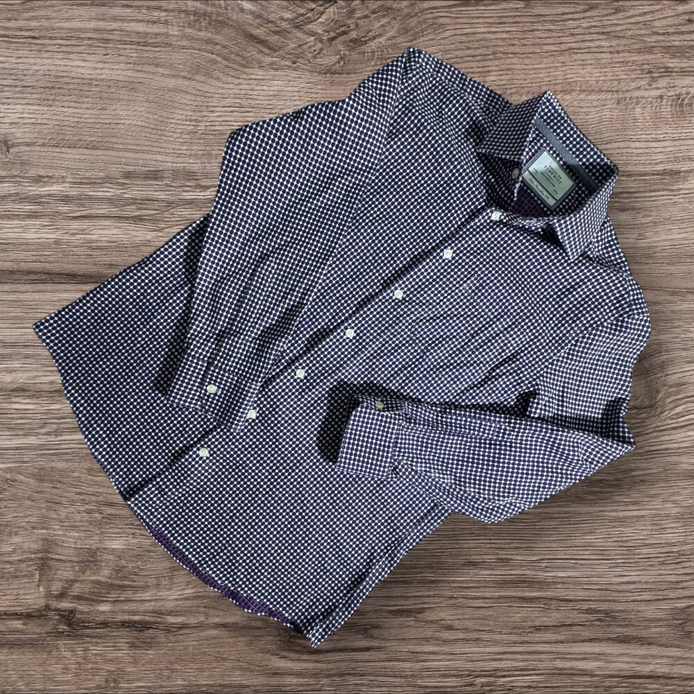 Charles Tyrwhitt Extra Fit Non Iron Dress Shirt‎ Size 17/34 Blue Long Sleeve